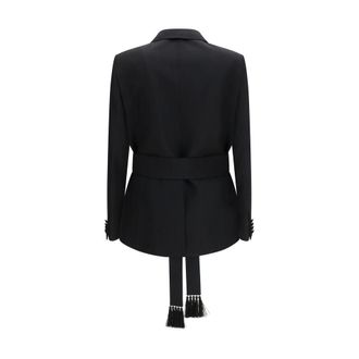 Valentino Mens Black Wool Oves Aries Blazer Clothing