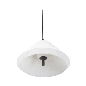 Netlighting Saigon Grey Matt White Pendant Lamp T70 Cone Cap IP65 in Dark Grey
