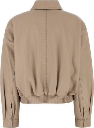 Fendi Womens Crop Jacket Beige Deer