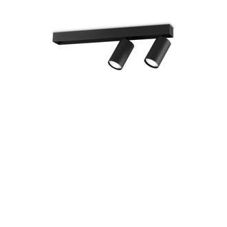 Netlighting Profilo 2 Light Twin Ceiling Spotlight Black