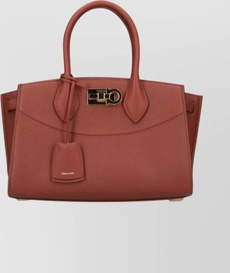 Ferragamo structured top handle shoulder bag