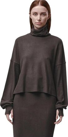 Thom Krom W TS 650 Top - Dames - Coltruien - Bruin - S - Polyester - Truien & Vesten