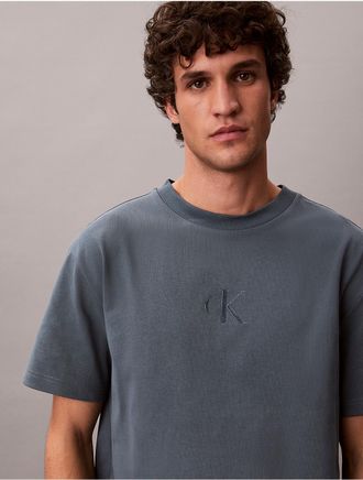 Calvin Klein Jeans Calvin Klein Mens Liquid Monologo Graphic Tee - Blue - XS