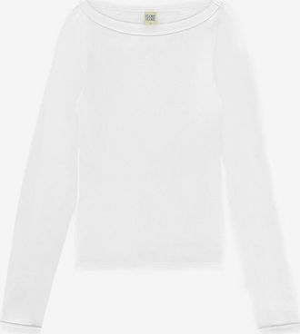 Flore Flore Baumwolljersey-T-Shirt mit U-Bootsausschnitt Steffi