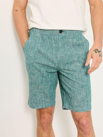 Fat Face FatFace Selsey Teal Blue Stripe Pull On Shorts