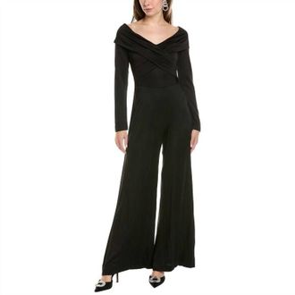 Diane Von F&uuml;rstenberg Luciana Crossover Jumpsuit In Black