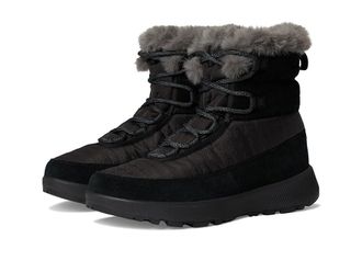 Columbia Slopeside Peak Luxe Womens Cold Weather Boots Black/Graphite : 10.5 B - Medium, Suede/Textile