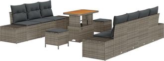 vidaXL Garden Sofa Set 10 pcs Light Grey, Dark Grey 90 x 55 x 71 cm Vidaxl