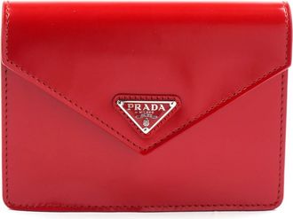 Prada Speelkaarten met leren etui - unisex - Portefeuilles - Rood - ONE Size - Leer - Accessoires