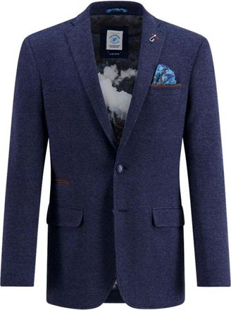 A Fish Named Fred Blazer - Heren - Blazers - Blauw - 3XL - Jassen