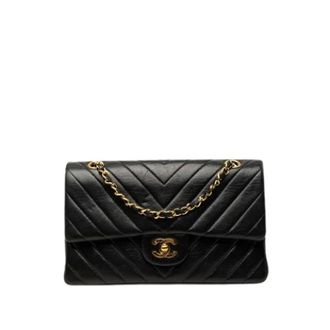 Chanel Pre-owned Vintage Double Flap Shoulder Bag - Dames - Pre-owned - Zwart - Maat: ONE Size Leer
