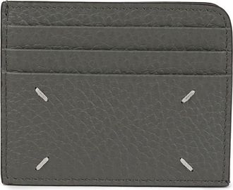 Maison Margiela Stitched Logo Grain Leather Card Case