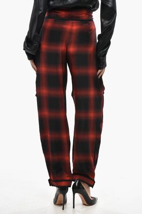 Stella McCartney Pantaloni in Seta BISSIE con Motivo a Quadri Stella McCartney