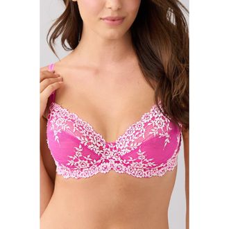 Wacoal Embrace Lace Underwire Bra in Wild Azalea/Cradle Pink at Nordstrom, Size 34Ddd