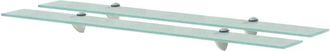 vidaXL Estantes Flotantes 2 Unidades Vidrio 8 Mm 90x20 Cm Vidaxl