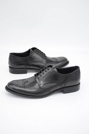 Dolce & Gabbana Mens Men Derby Shoes - Black Calfskin - Size UK 5