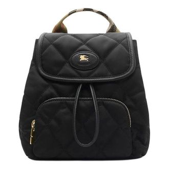 Burberry (WMNS) Burberry 26 Mini Horseshoe Backpack Black 81187481