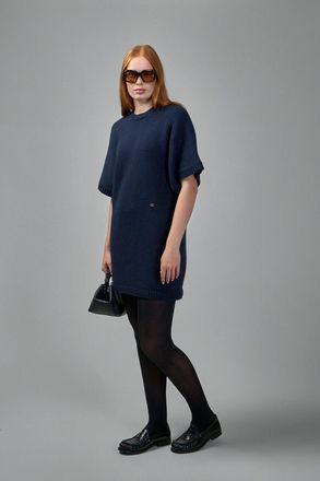 Ganni Chunky Wool Mix T-shirt Dress