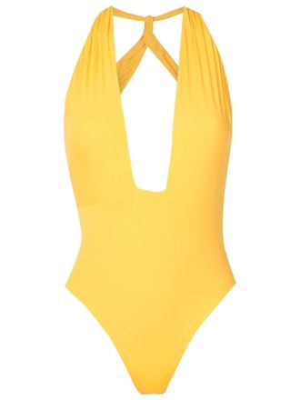 Clube Bossa Costume intero con scollo a V - Giallo