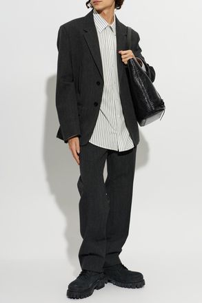 Balenciaga Striped Shirt, Mens, White
