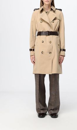 Burberry Trench doppiopetto Kensington in gabardine di cotone al ginocchio