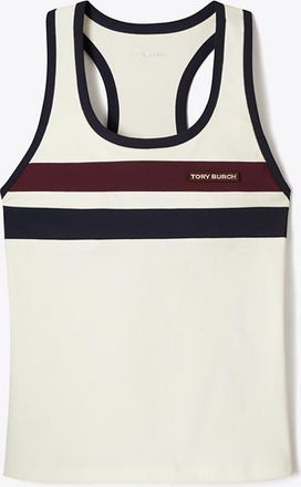 Tory Burch Womens Double-Stripe Tennis Tank, size XL