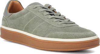 Dune London Mens Tony - Suede Lace-Up Trainers - Green - Size UK 12