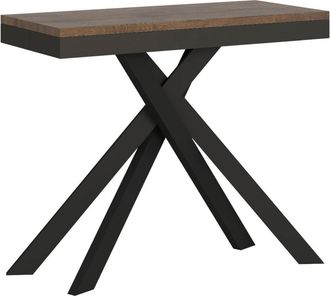 ITYhome Consola extensible 90x40/300 cm effecto madera, nogal