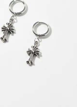 Le 31 Mens Gothic cross earrings