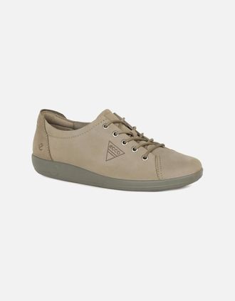 Ecco Ecco Womens Soft 2 Lace Womens Trainers - Tan - Size: 7.5