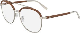 Ferragamo Stijlvolle Bril in Blauwe Kleur - Dames - Brillen - Geel - 57 MM - Accessoires