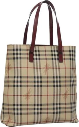 Burberry Tweedehands leren handtassen - Dames - Vintage Shopper - Beige - ONE Size - Leer - Vintage