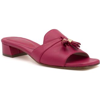 Amalfi By Rangoni Bussola Slide Sandal in Fuxia Parmasoft - Gold Met at Nordstrom Rack, Size 7.5