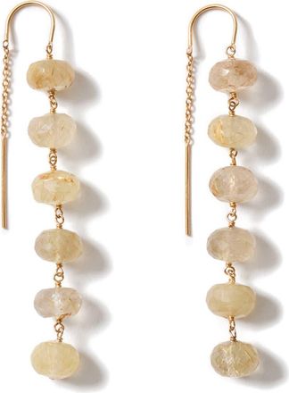 Chan Luu Semiprecious Stone Linear Drop Earrings in Rutilated Quartz at Nordstrom