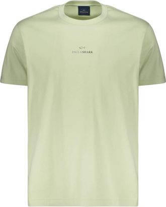 Paul & Shark Crew Neck Short Sleeve T-Shirt - Heren - T-shirts - Groen - S - Katoen - Tops