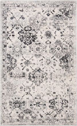 Safavieh Alfombra tradicional de polipropileno plata/gris, 122 x 183 cm
