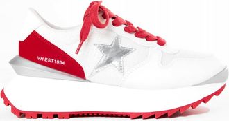 Vintage Havana Womens Major Platform Sneakers In Red