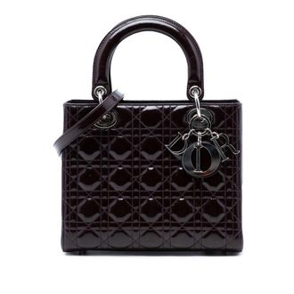Dior Pre-owned Dior Medium Patent Cannage Lady Dior Ladies QYFVIV0CG9P7LNKM