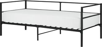 Beliani Beliani - Cama Con Somier De Metal Negro Industrial Moderno Individual 90 X 200 Cm Battut