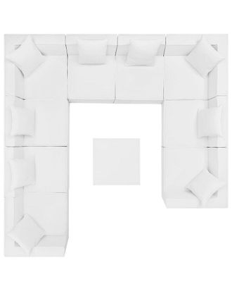 ModWay Saybrook Outdoor Patio Upholstered 10-Piece Sectional Sofa