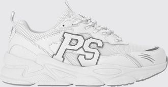 Plein Sport Sneakers basse in pelle e mesh con monogramma a contrasto