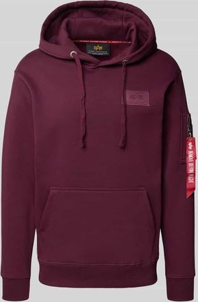 Alpha Industries Alpha Industries Hoodie mit Kapuze in Bordeaux, Größe XXXL