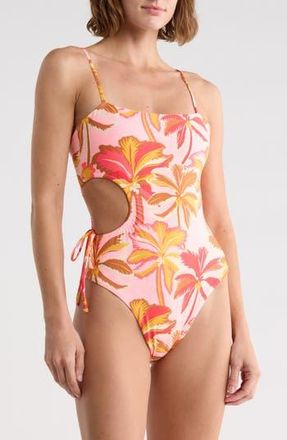 Maaji Ann Side Cutout One-Piece Swimsuit in Pink at Nordstrom Rack, Size Medium
