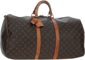Louis Vuitton Pre-owned Keepall 55 Boston Bag - unisex - Vintage Weekendtas - Bruin - ONE Size - Leer - Vintage