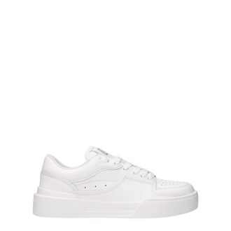 Dolce & Gabbana White Leather Low Top Womens Sneakers