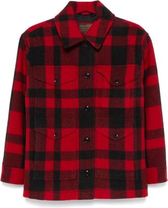 Filson Geruite Jas - Dames - Zomerjassen - Rood - M - Katoen - Jassen