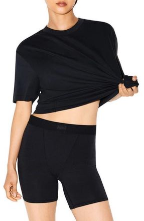 SKIMS Boyfriend T-Shirt in Onyx at Nordstrom, Size Xx-Small