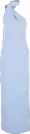 Solace London Demi Lange Jurk - Dames - Feestkleedjes - Blauw - L - Polyester - Kleedjes