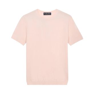 Brooks Brothers Cotton Knit Top - Dames - Ronde hals truien - Roze - XS - Katoen - Truien & Vesten