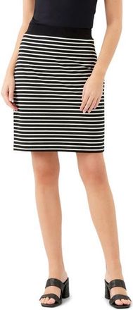Karen Kane Stripe Pencil Skirt in Black/Ivory at Nordstrom, Size X-Large